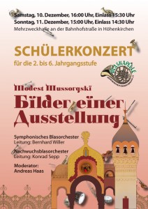 Handzettel Schülerkonzert 2011 Vorderseite