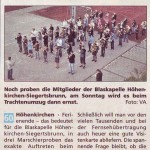 Trainingsendspurt – Blaskapelle beim Trachtenumzug (Südost-Kurier, 19.9.2012)