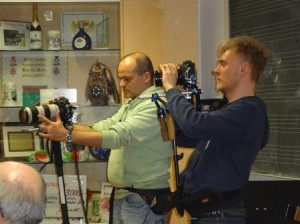 BR beim Drehen im Probenraum