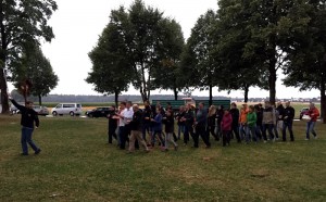 Marschierprobe im Regen am 29. Juli 2015