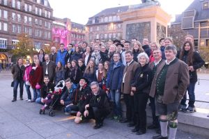 Die Reisegruppe der Blaskapelle in Straßburg