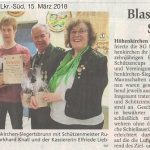 Blaskapelle gewinnt Schützencup (Münchner Merkur, 15. März 2018)