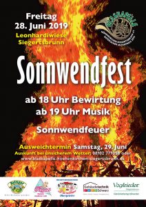 Handzettel Sonnwendfest 2019 Vorderseite