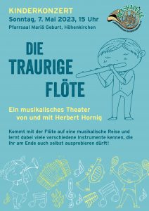 Flyer Kinderkonzert "Die traurige Flöte"